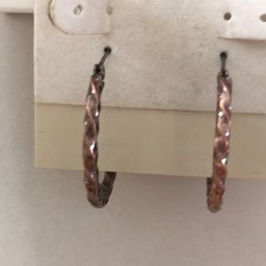 Copper hoop earrings